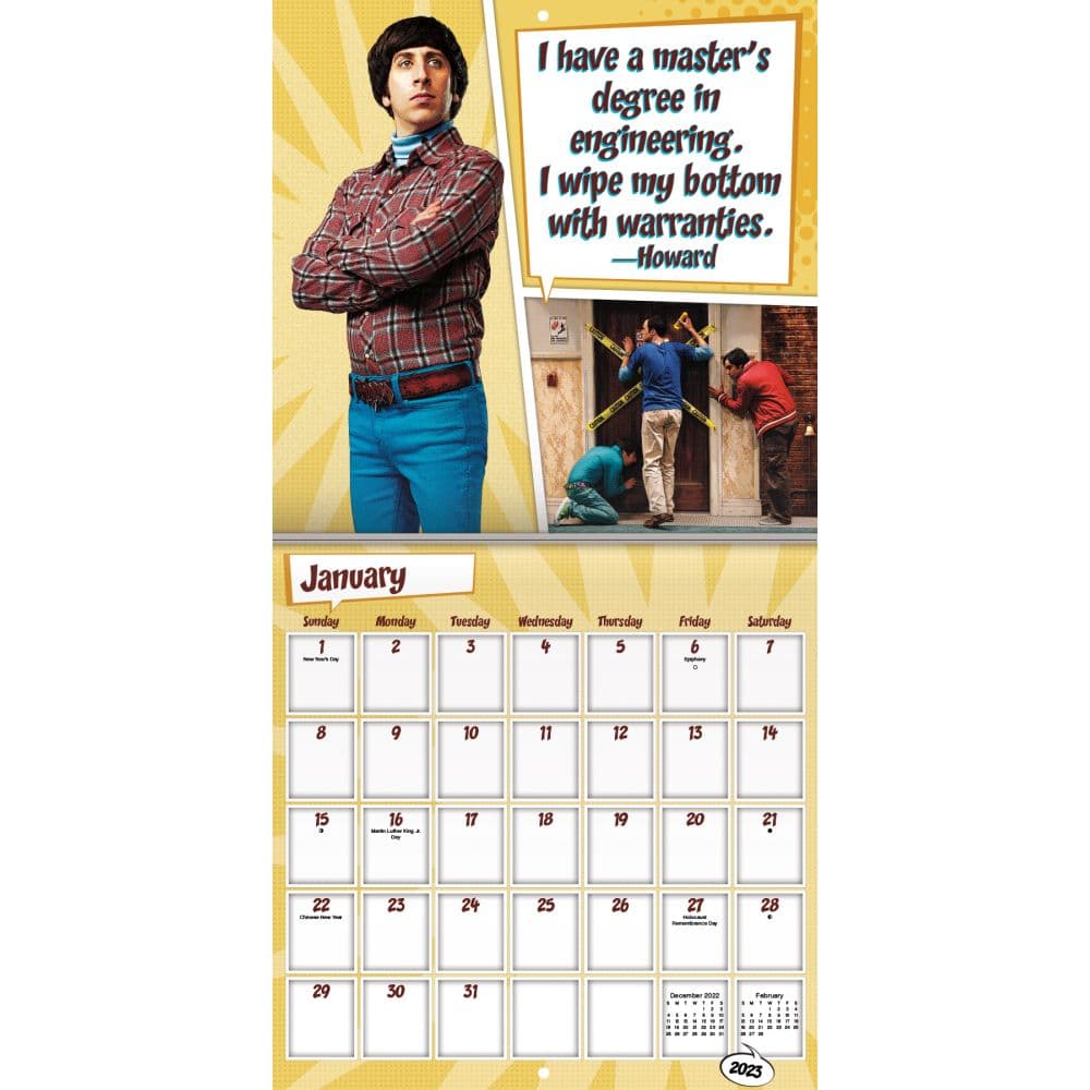 Big Bang Theory 2023 Wall Calendar - Calendars.com Big Bang Theory 2023 Wall Calendar - Calendars.com