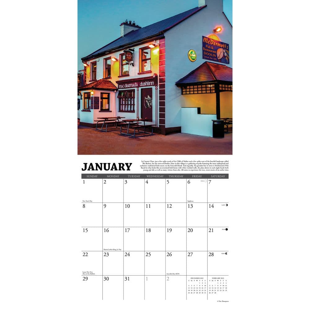 Irish Pubs 2023 Wall Calendar