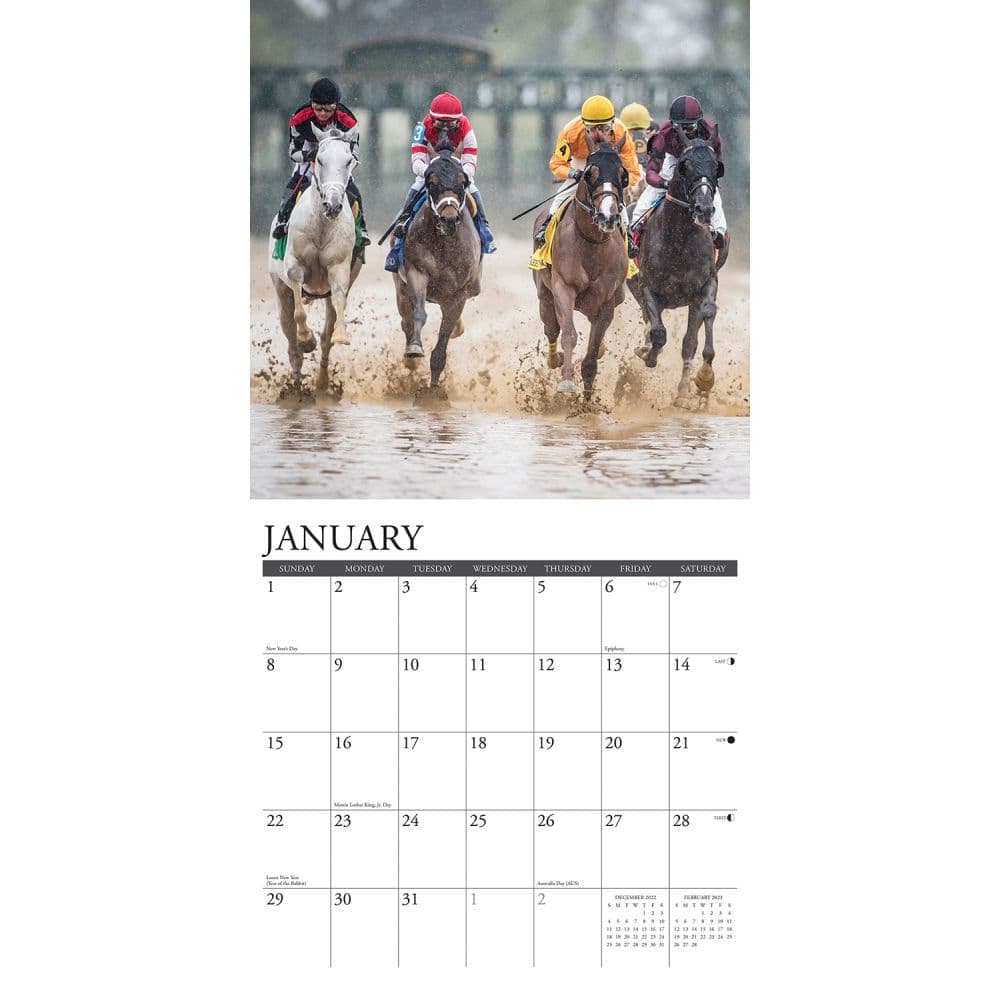 Horse Racing 2023 Wall Calendar - Calendars.com