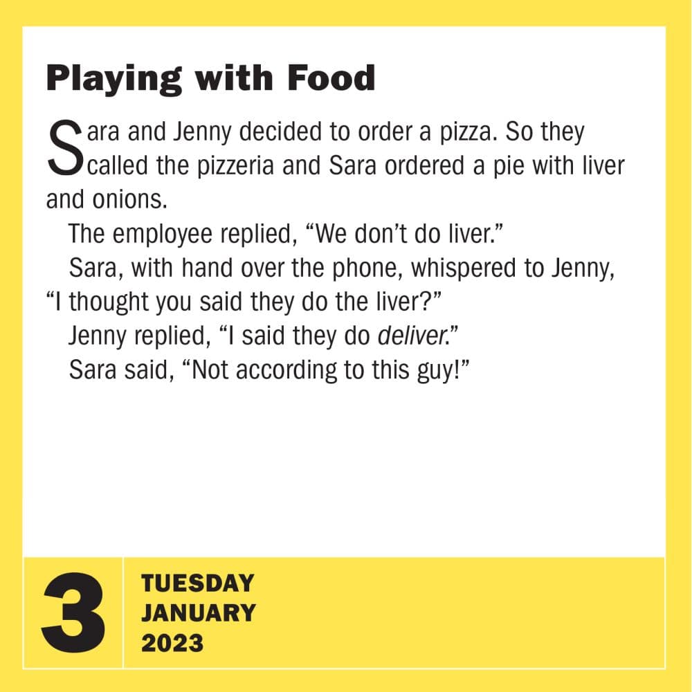 Jokes & Puns 2023 Page-A-Day Calendar - Calendars.com