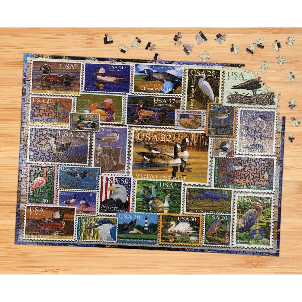 Birds Of Our Shores Stamps 1000 Piece Puzzle Second Alternate  Image width=&quot;1000&quot; height=&quot;1000&quot;