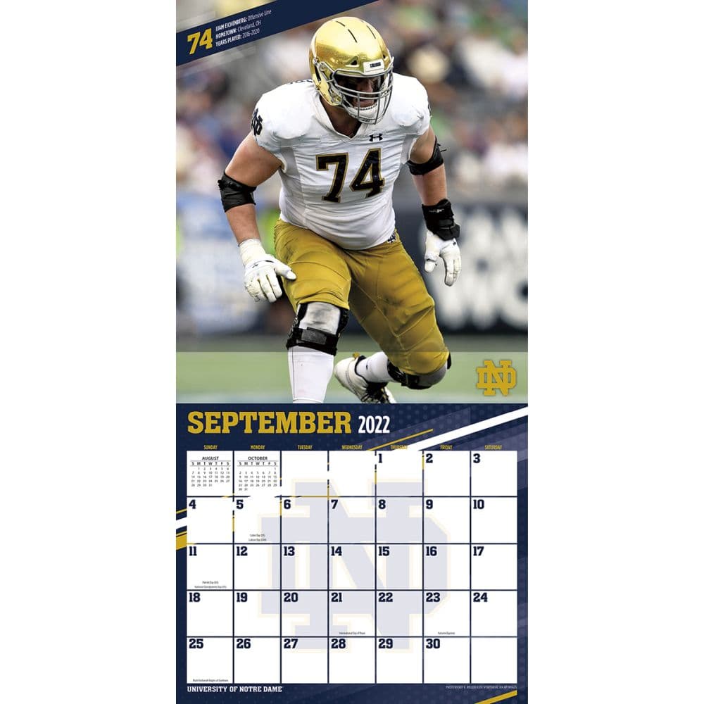 Notre Dame Fighting Irish 2023 Wall Calendar - Calendars.com Notre Dame Fighting Irish 2023 Wall Calendar - Calendars.com