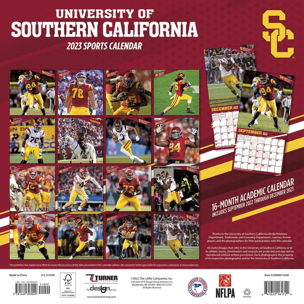 Usc 2023 Calendar Printable Calendar 2023