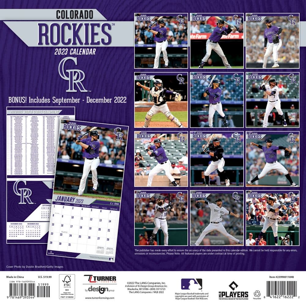 MLB Colorado Rockies 2023 Wall Calendar Calendars mlb-colorado-rockies-2023-wall-calendar-calendars