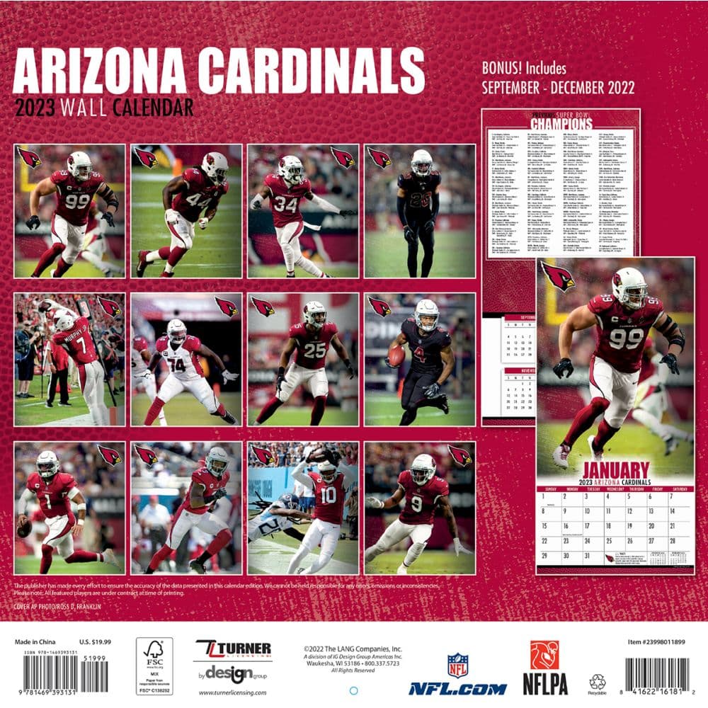 Turner Licensing NFL Calendars - Show Your Team Pride with