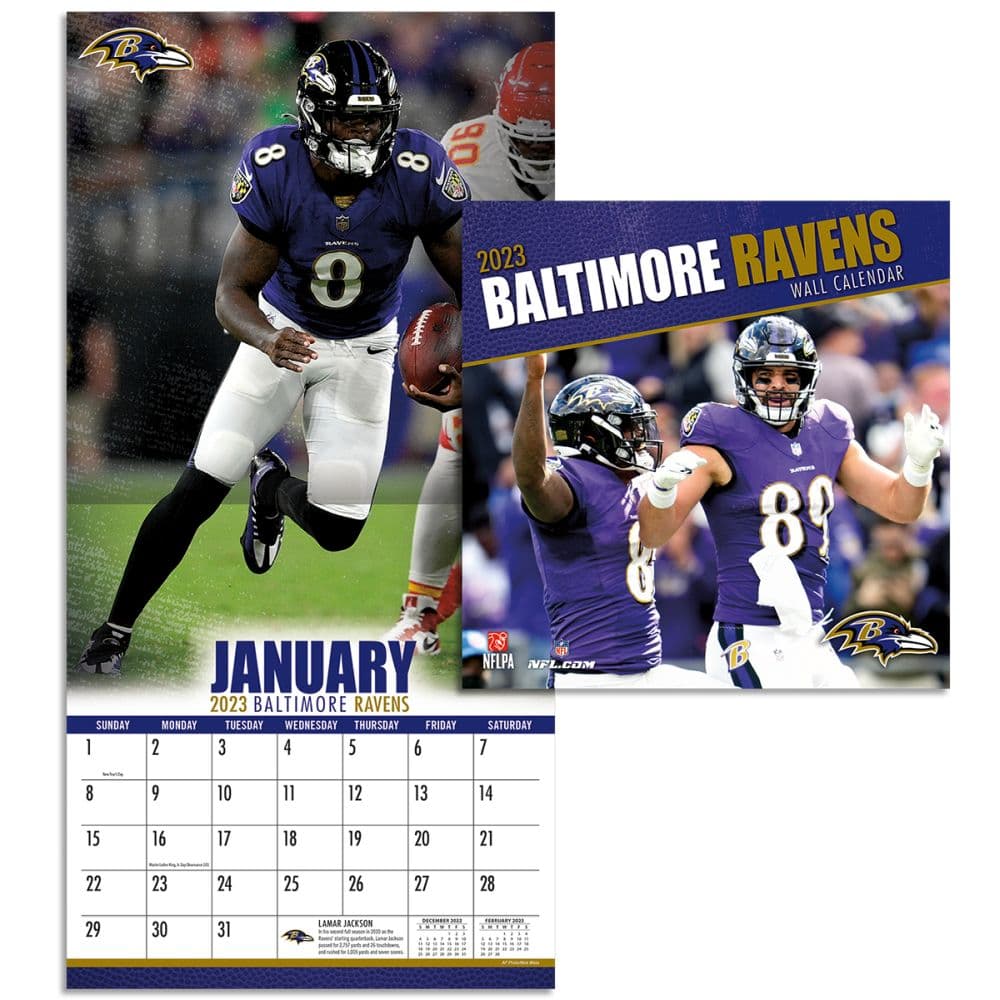NFL Baltimore Ravens 2023 Wall Calendar