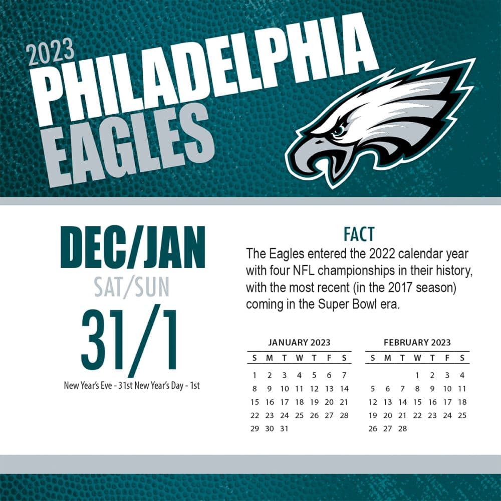 Philadelphia Eagles カレンダー2022 NFL 通販