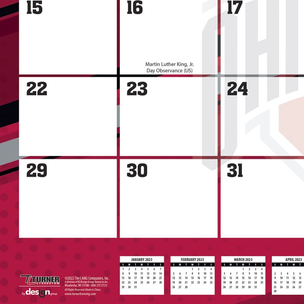 Ohio State Buckeyes 2023 Desk Pad Calendar - Calendars.com