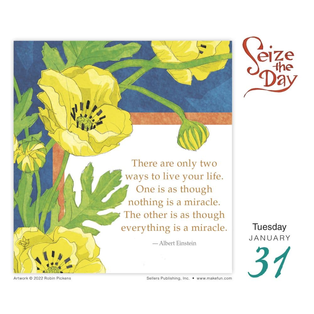 Seize the Day 2023 Desk Calendar - Calendars.com