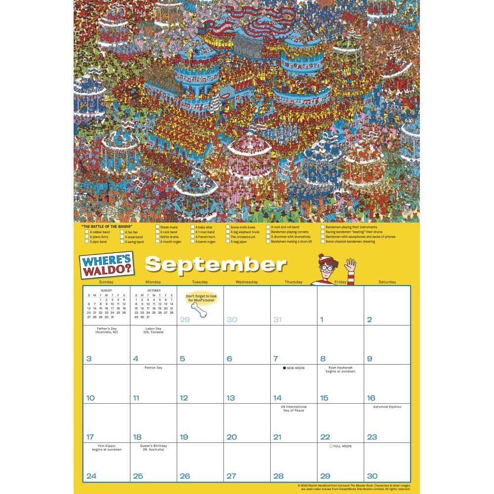 Wheres Waldo 2023 Wall Calendar