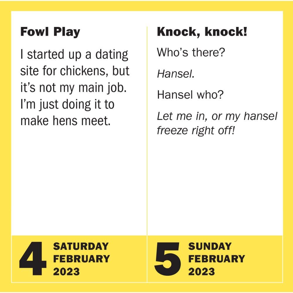 Jokes & Puns 2023 Page-A-Day Calendar - Calendars.com