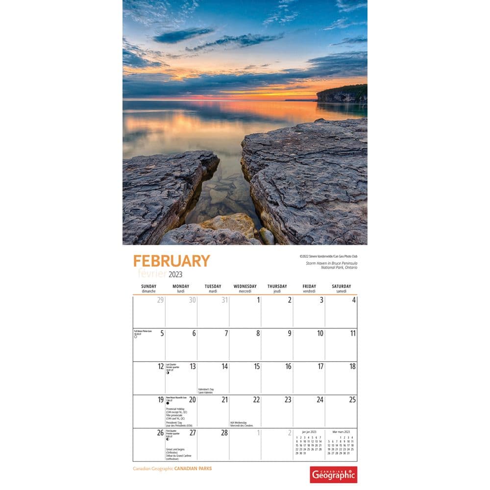 Canadian National Parks 2023 Wall Calendar - Calendars.com