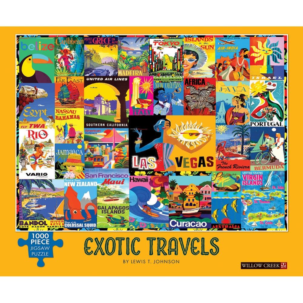 Exotic Travels 1000 Piece Puzzle Fourth Alternate  Image width=&quot;1000&quot; height=&quot;1000&quot;