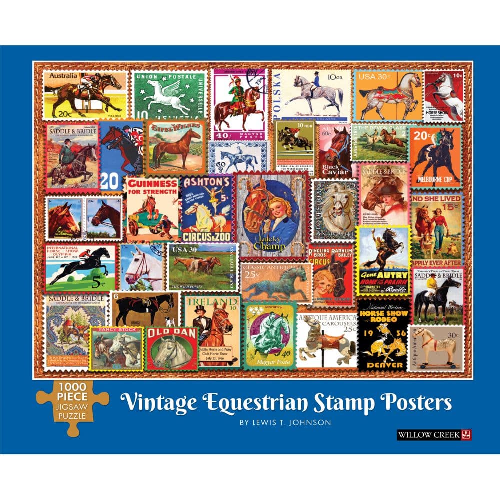 Equestrian Stamp Posters 1000 Piece Puzzle Fourth Alternate  Image width=&quot;1000&quot; height=&quot;1000&quot;