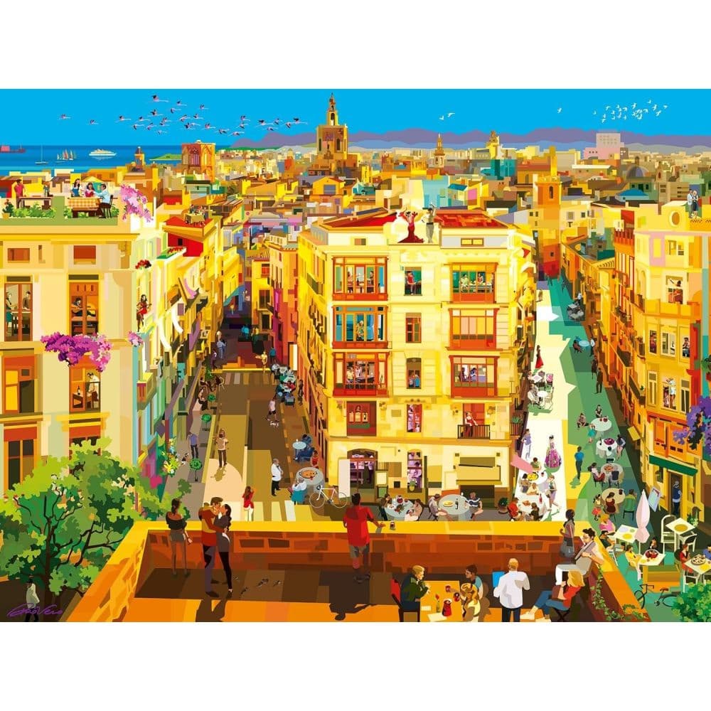 Dining in Valencia 1500 Piece Puzzle First Alternate Image