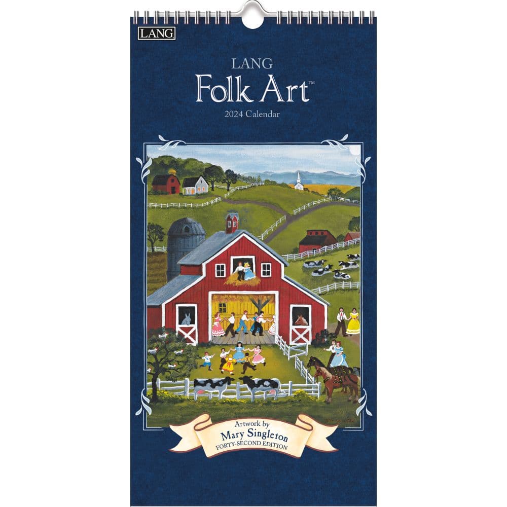 Lang Folk Art Vertical 2024 Wall Calendar Main Image