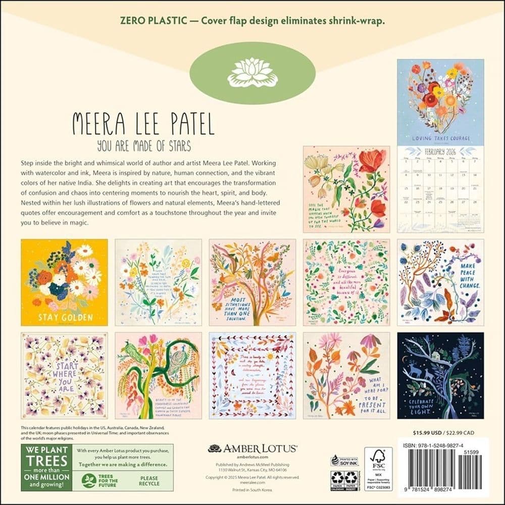 You Are Made of Stars by Meera Lee Patel 2026 Wall Calendar First Alternate Image