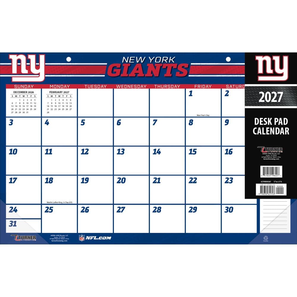 image NFL New York Giants 2027 Desk Pad