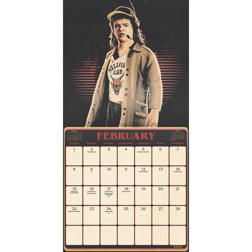 Stranger Things Exclusive with Print 2026 Wall Calendar Third Alternate Image