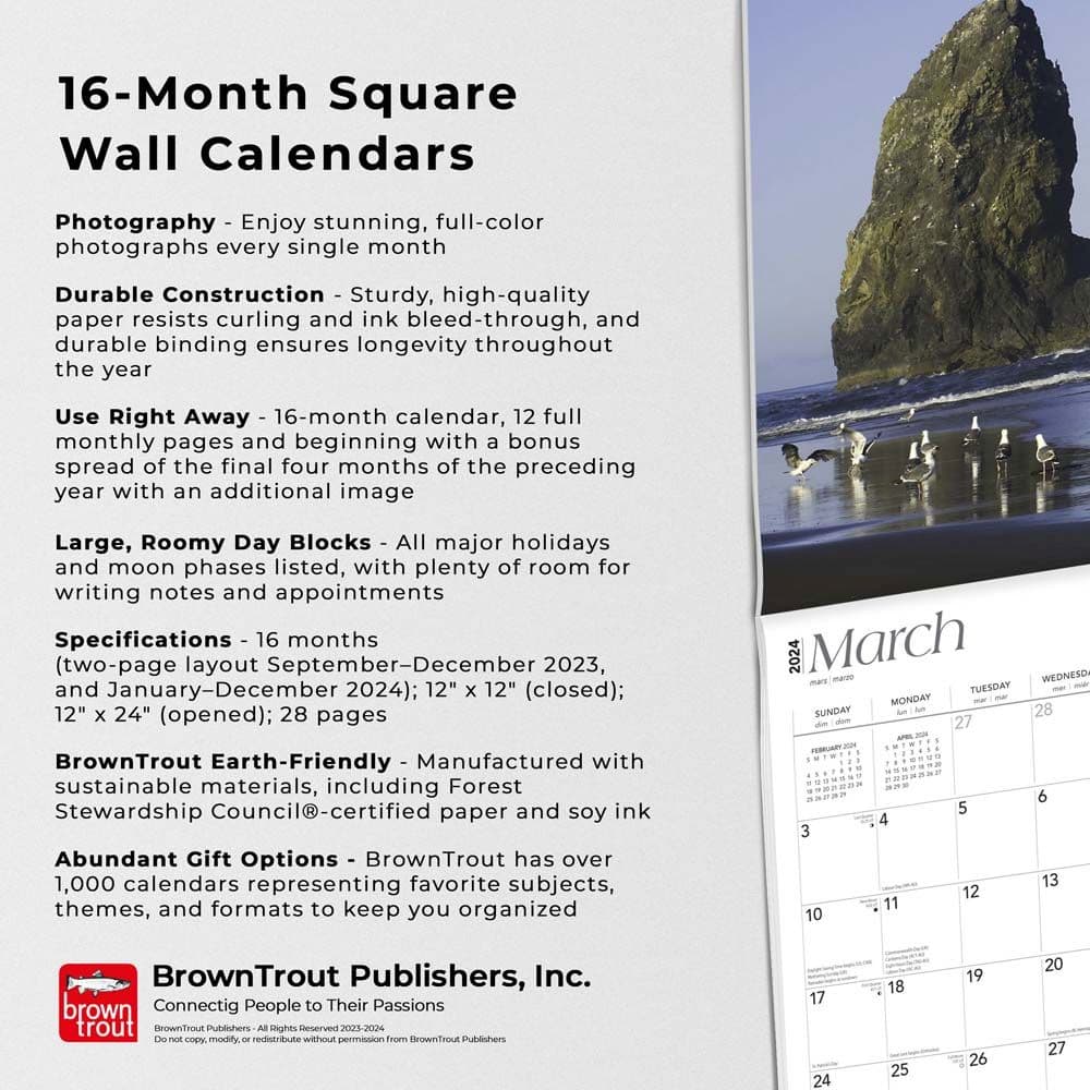 Oregon Coast 2024 Wall Calendar Fourth Alternate  Image width=&quot;1000&quot; height=&quot;1000&quot;