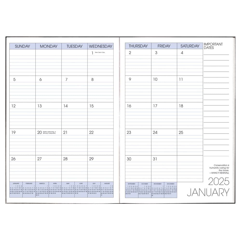 Black Monthly 2025 Planner Alt1