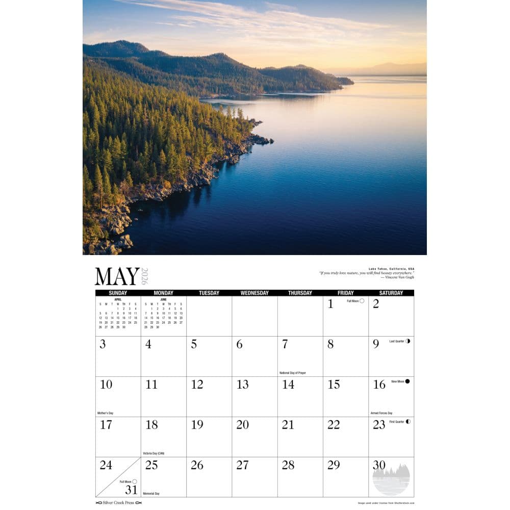 Lakes 2026 Wall Calendar Second Alternate Image