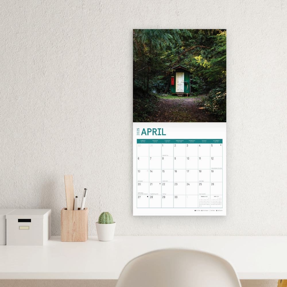 Outhouses 2025 Wall Calendar Third Alternate Image width="1000" height="1000"