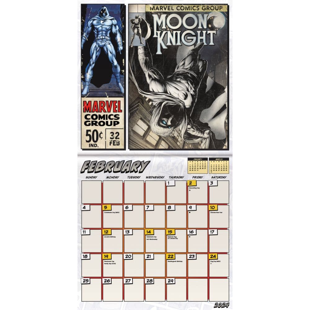 Marvel Comics 2024 Mini Wall Calendar