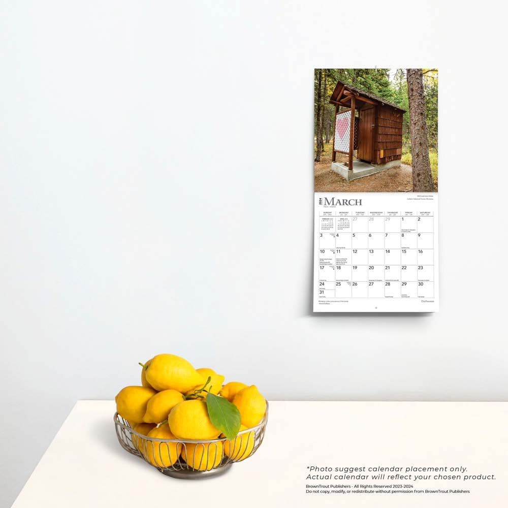 Outhouses 2024 Mini Wall Calendar Third Alternate Image width=&quot;1000&quot; height=&quot;1000&quot;