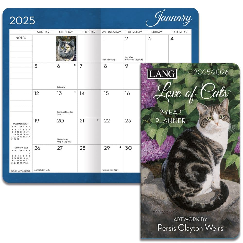 Love of Cats 2025 2 Year Pocket Planner by Persis Clayton Weirs_ALT2