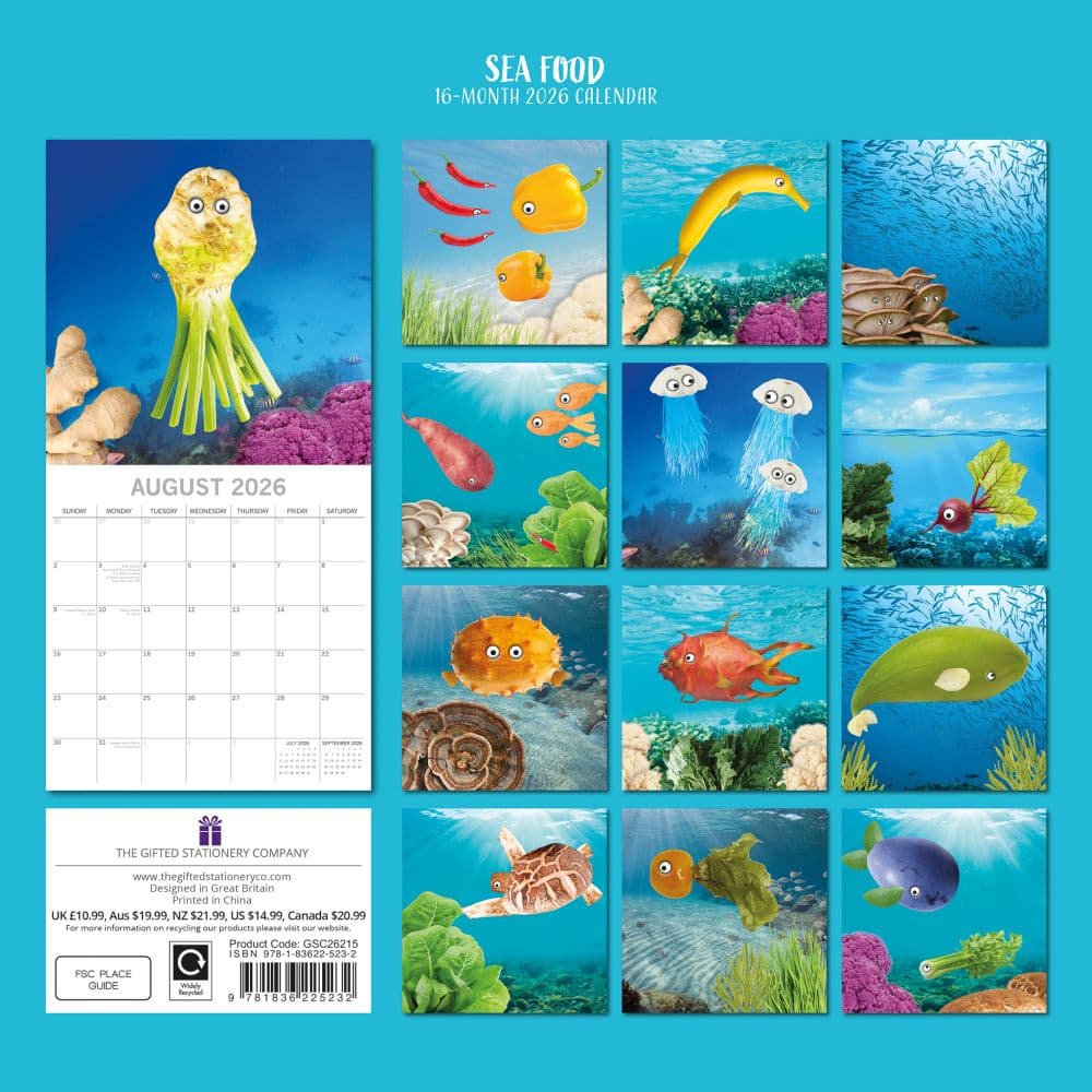 Sea Food 2026 Wall Calendar First Alternate Image