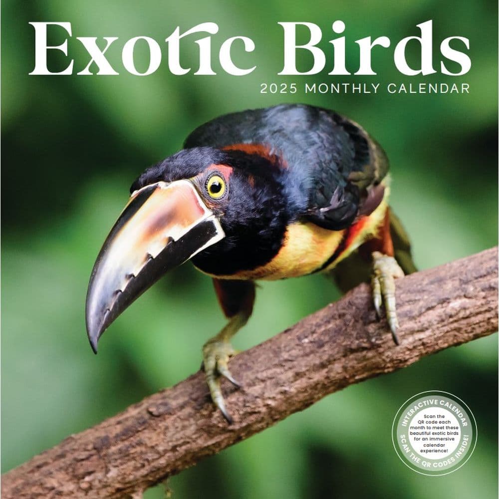 Exotic Birds 2025 Wall Calendar