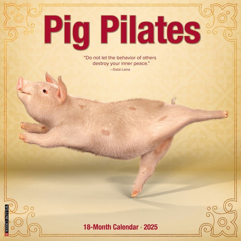 Pig Pilates 2025 Wall Calendar Main Image