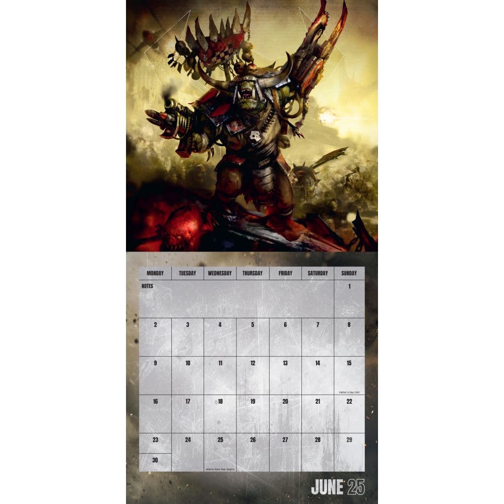 Warhammer 2025 Wall Calendar Alt2