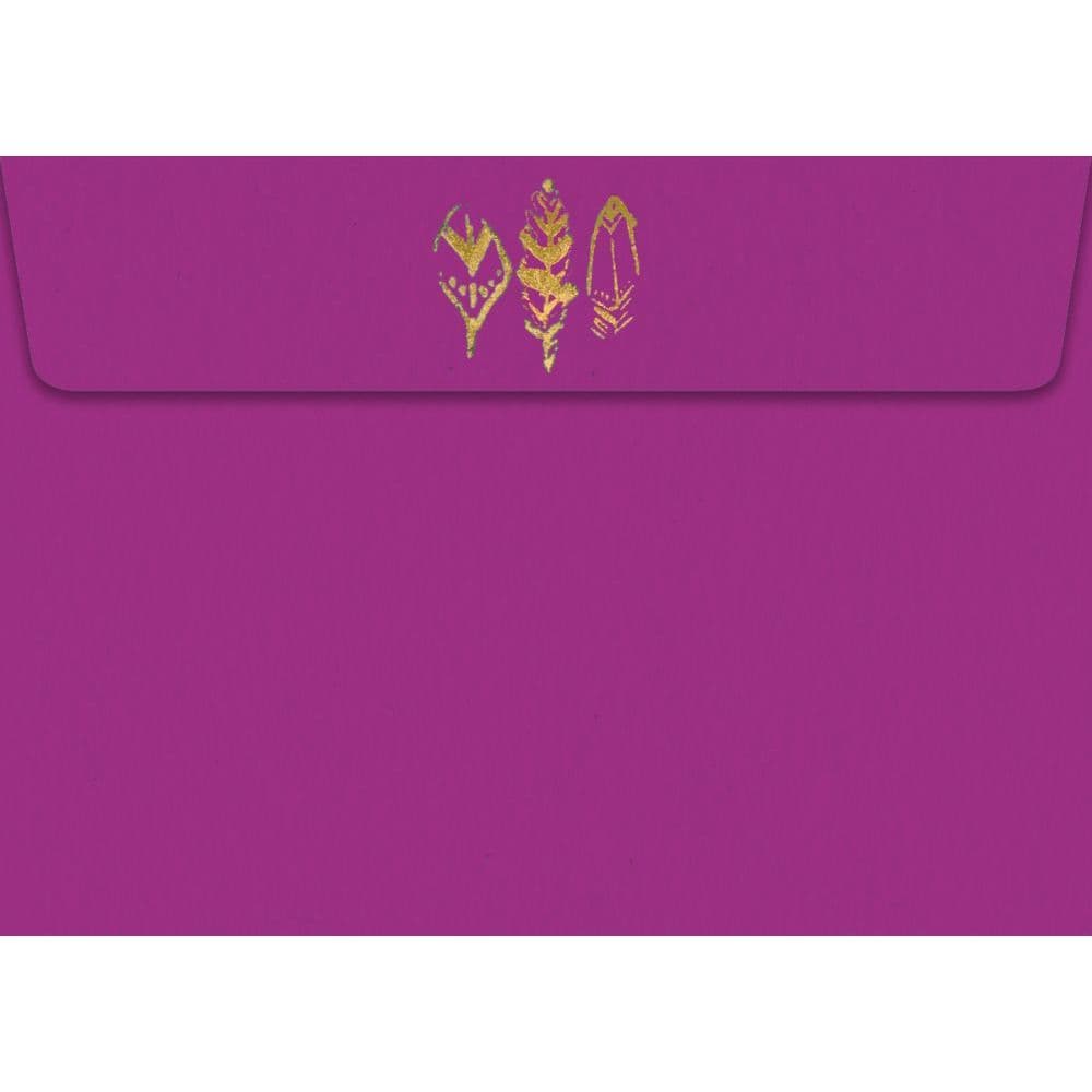 Barbarian Radiant Feathers (Pink) Note Cards w Keepsake Box by Barbra Ignatiev Alternate Image 2