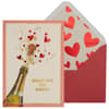 image Champagne Bottle and Hearts Valentine&#39;s Day Card Main Product Image width=&quot;1000&quot; height=&quot;1000&quot;