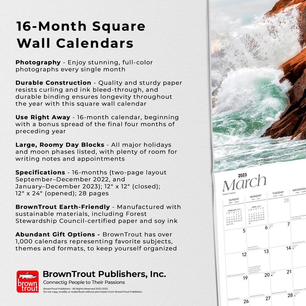 Maine Coast 2023 Wall Calendar - Calendars.com