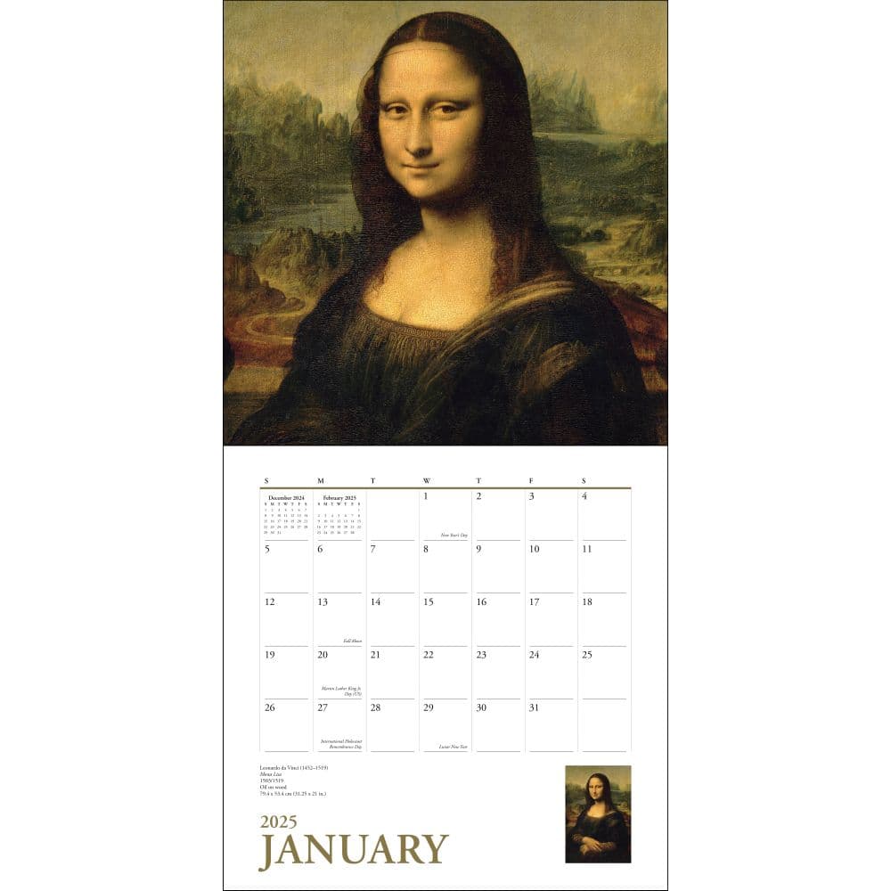 Great Words of the Louvre 2025 Wall Calendar Alt2