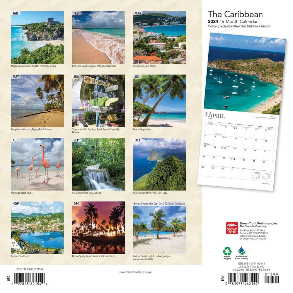 Caribbean 2024 Wall Calendar