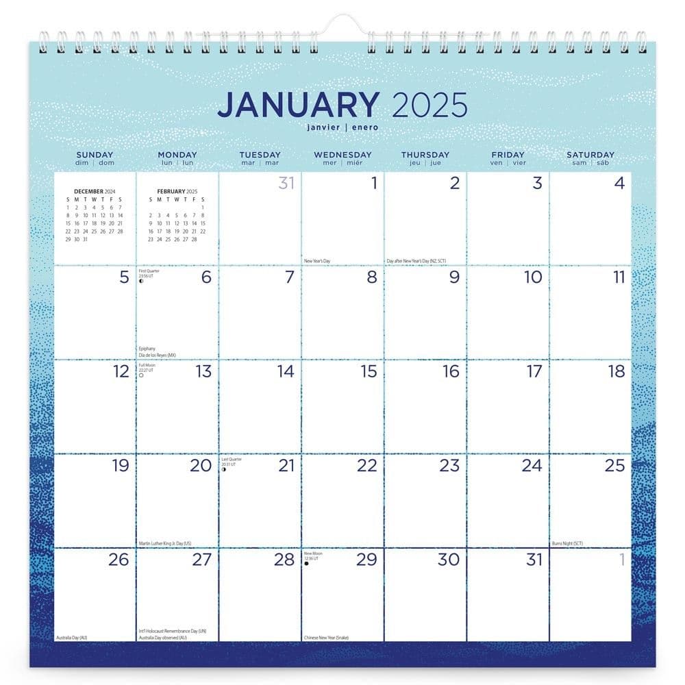 image Seaside Currents Spiral 2025 Wall Calendar Main Image