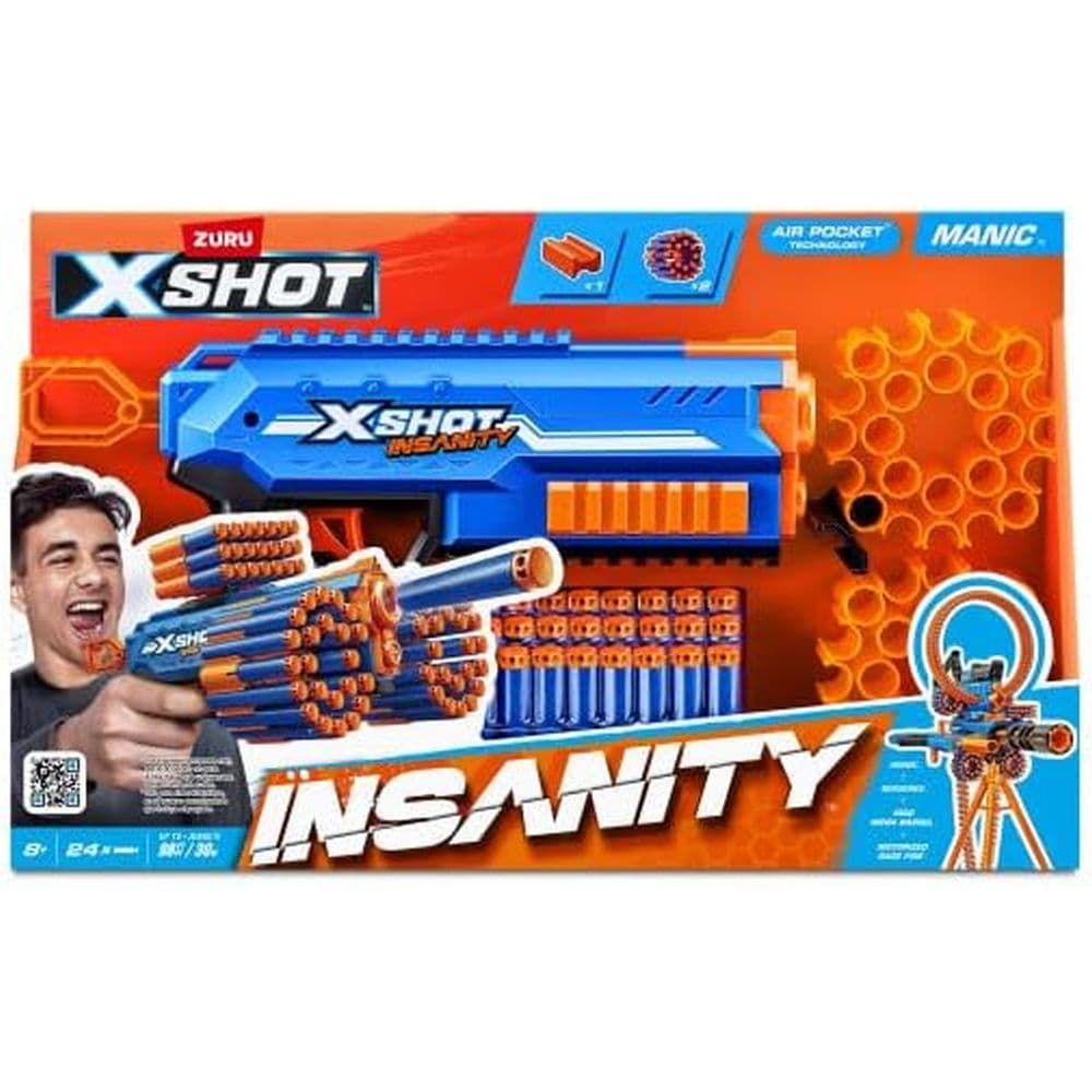 X-Shot Insanity Manic Dart Blaster Main Product Image