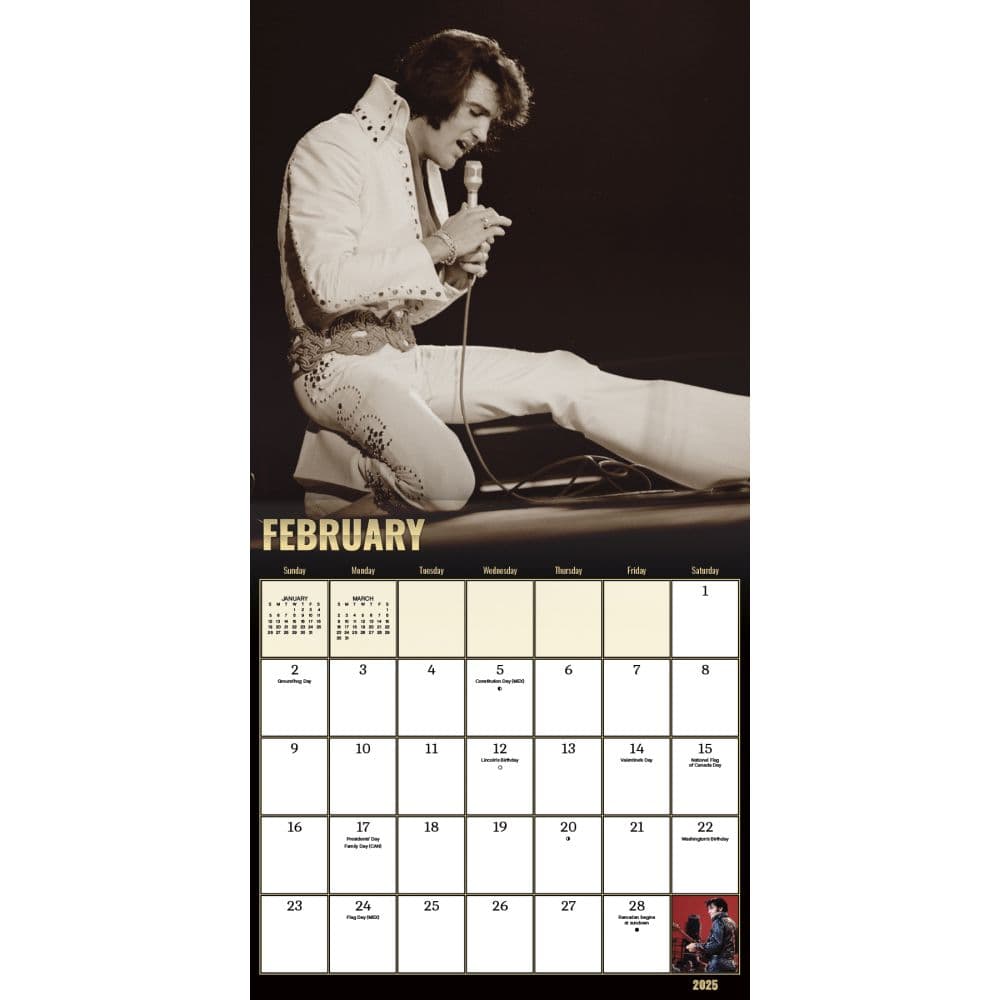 Elvis Exclusive with Bonus Print 2025 Wall Calendar Third Alternate Image width=&quot;1000&quot; height=&quot;1000&quot;