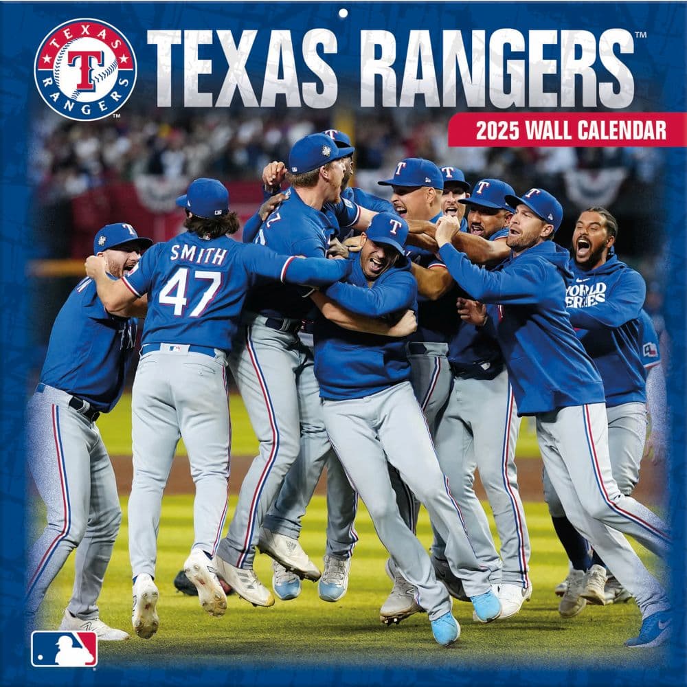 MLB Texas Rangers 2025 Wall Calendar Main Image