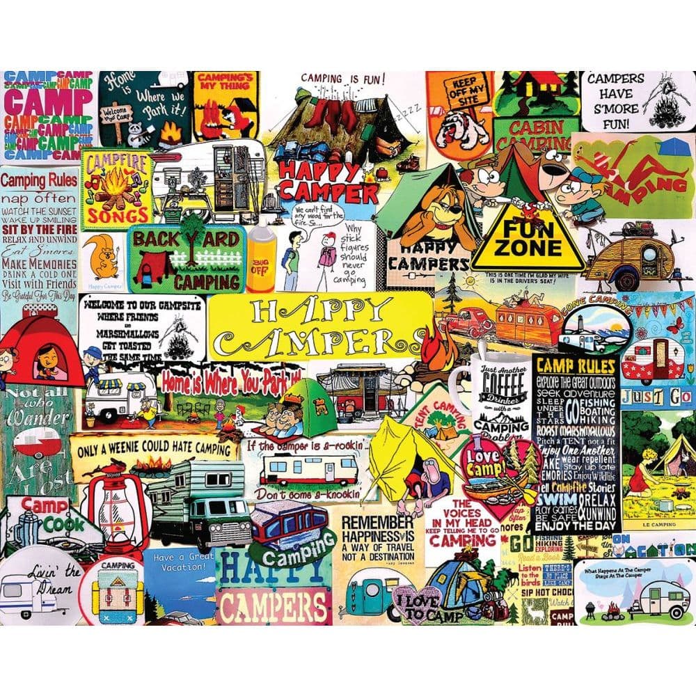 White Mountain Puzzles Love Camping 1000 Piece Puzzle