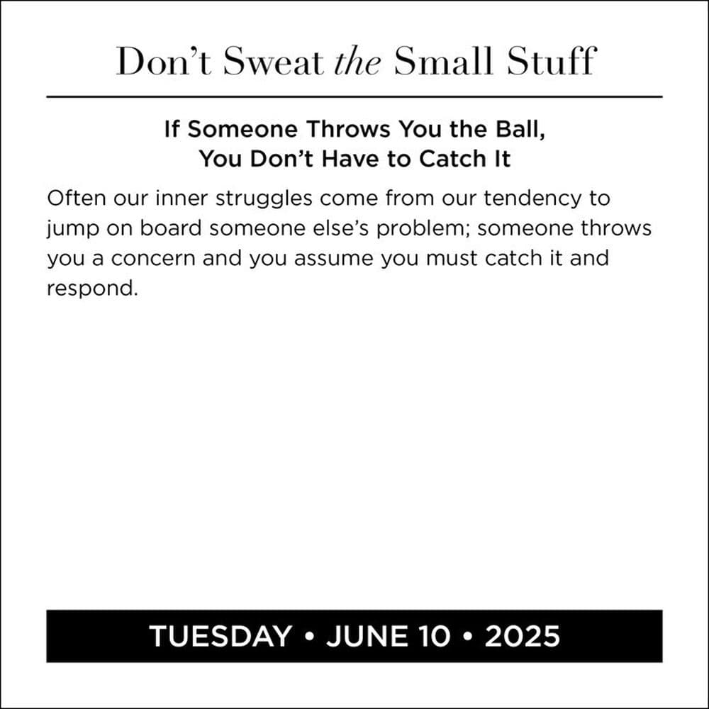 Dont Sweat the Small Stuff 2025 Desk Calendar