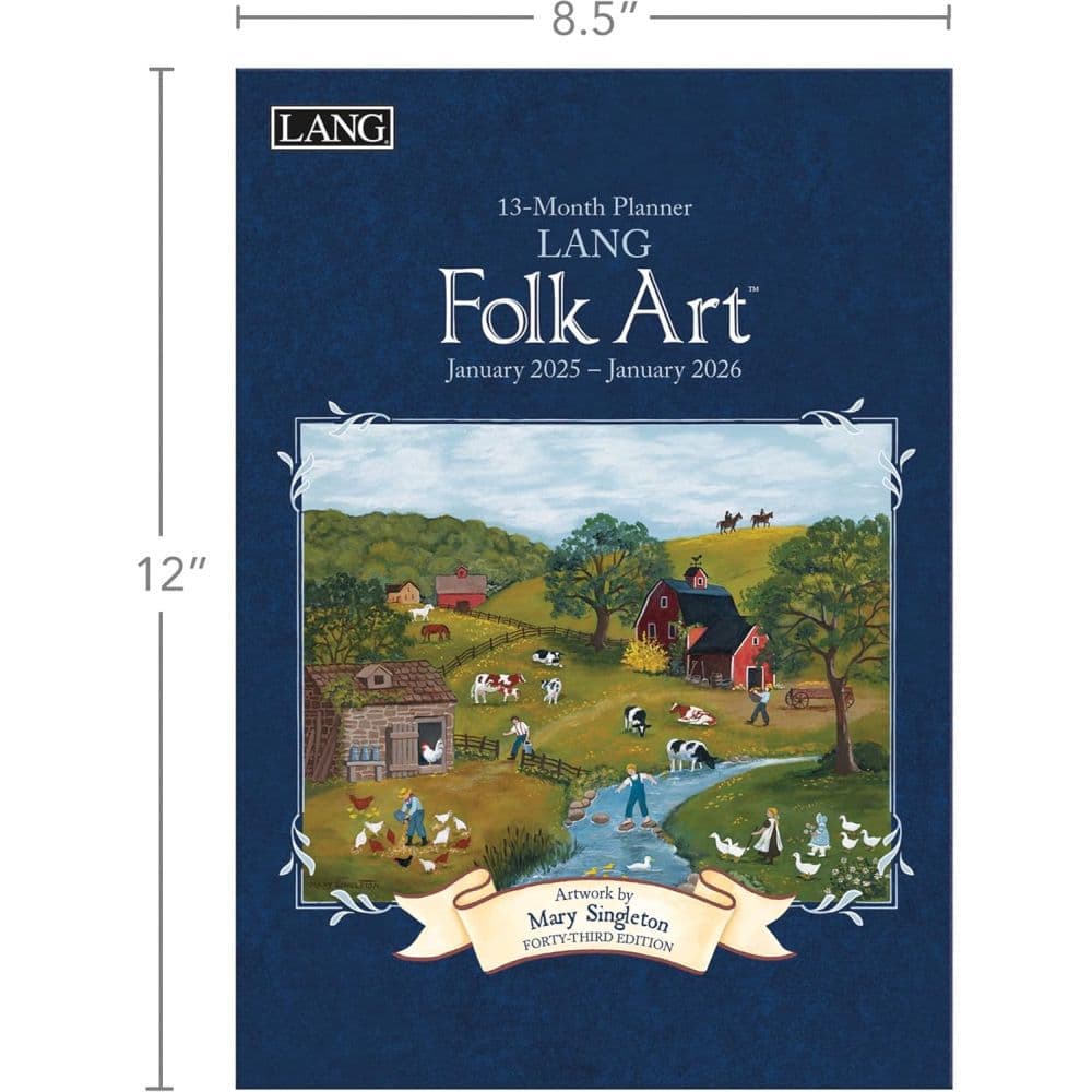 LANG Folk Art 2025 Monthly Planner by Mary Singleton Seventh Alternate Image width=&quot;1000&quot; height=&quot;1000&quot;