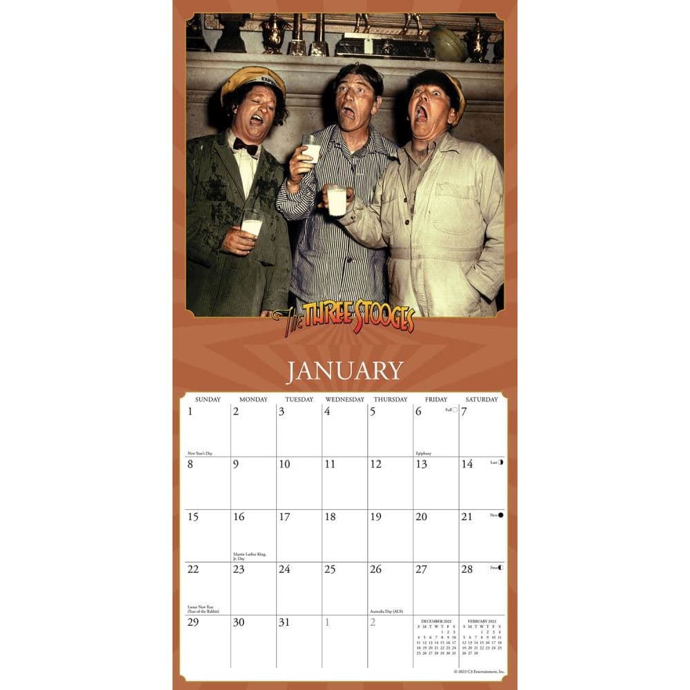 Three Stooges 2023 Mini Wall Calendar - Calendars.com