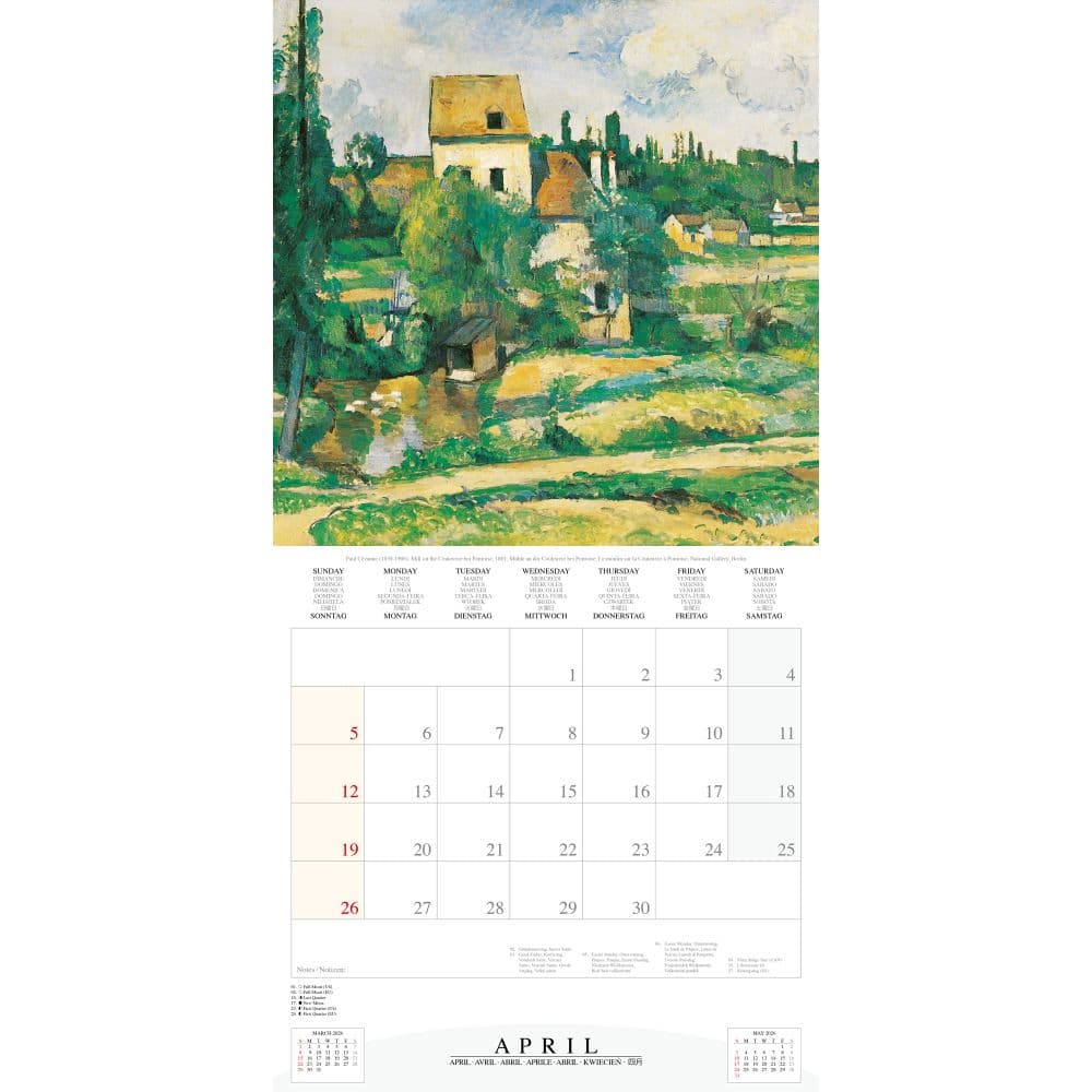 Cezanne 2026 Wall Calendar Third Alternate Image