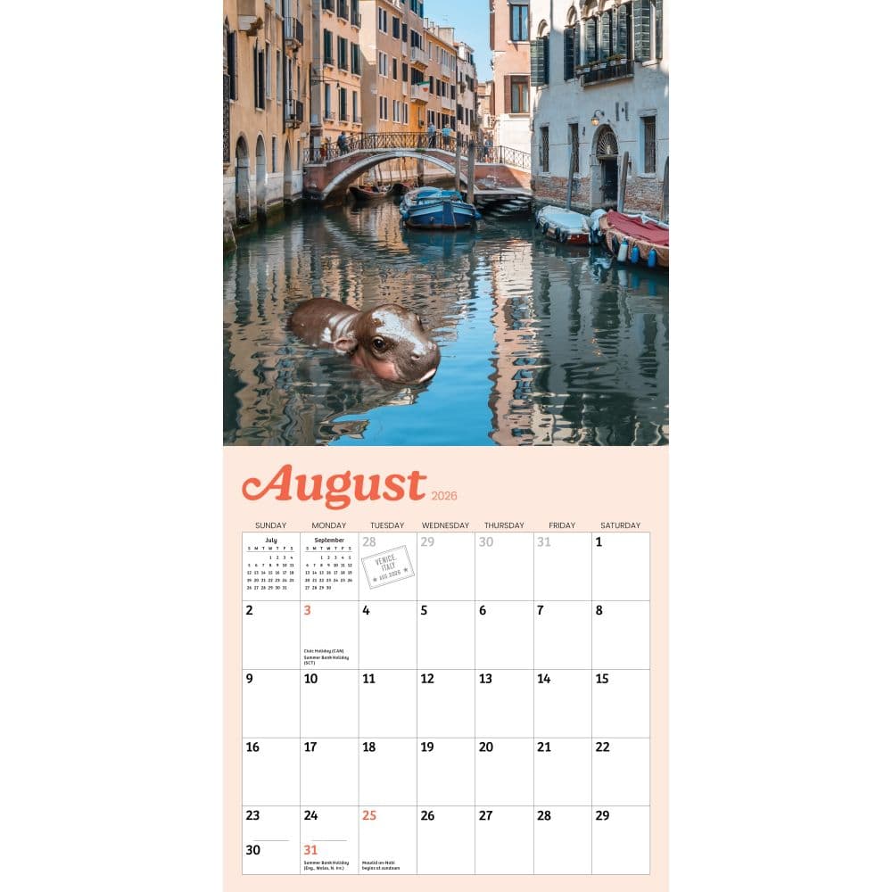 Tino Hippo Big World 2026 Mini Wall Calendar Third Alternate Image