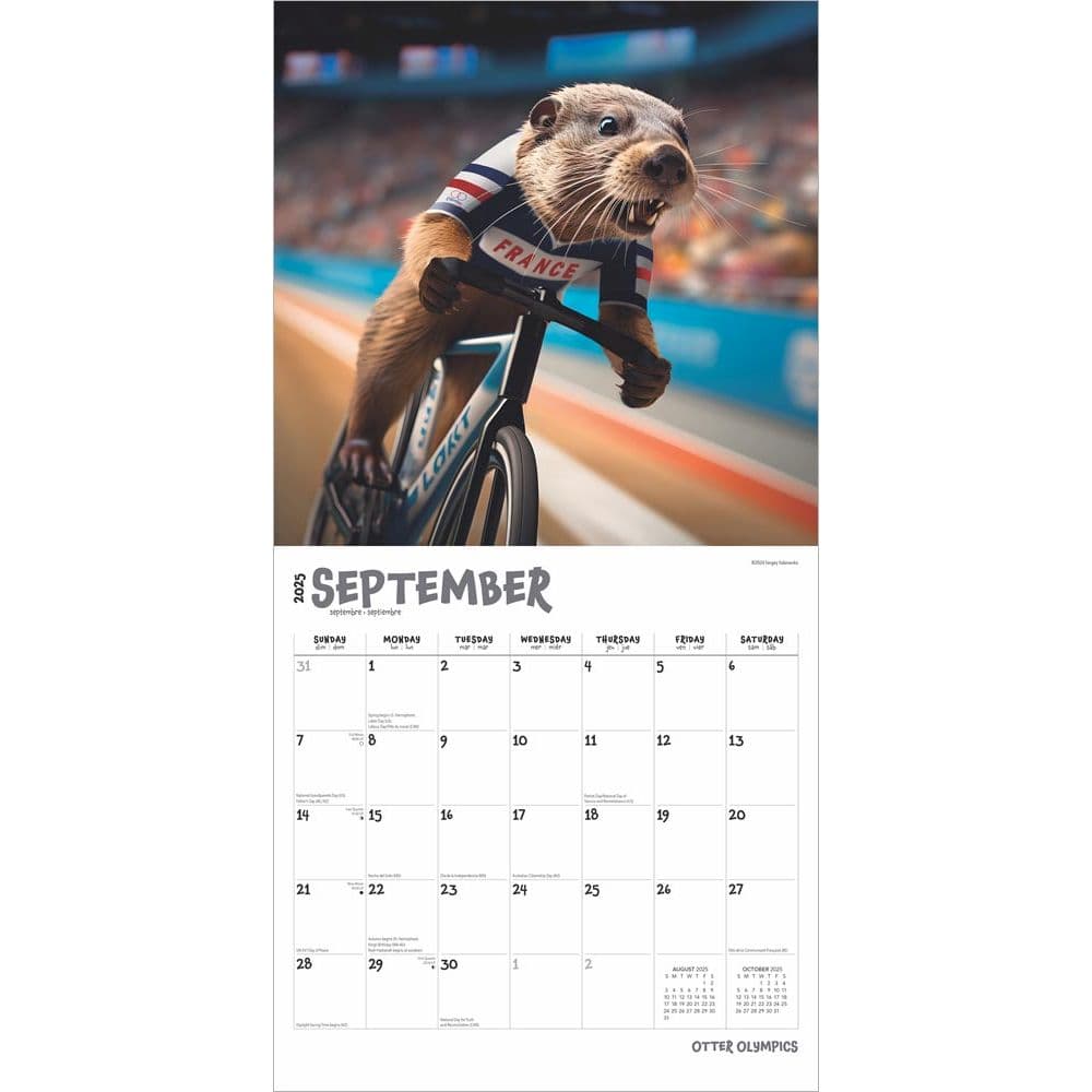 Otter Olympics 2025 Wall Calendar Third Alternate Image width=&quot;1000&quot; height=&quot;1000&quot;